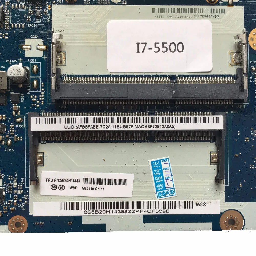 Для lenovo G50-80 Материнская плата ноутбука i7-5500U процессор 2,40 ...