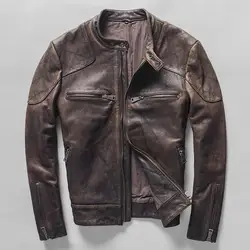 DHL брендовые Новые мужские куртки из воловьей кожи, Мужская байкерская куртка из натуральной кожи. мотоциклетное винтажное пальто