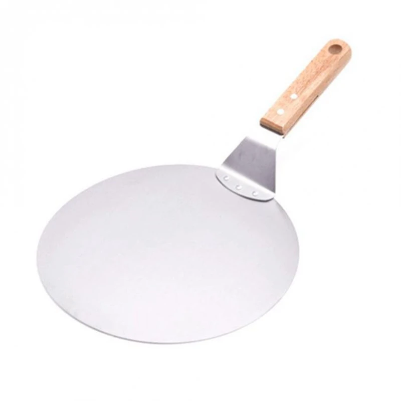 

Promotion! Stainless Steel Pizza Peel Shovel With Wooden Handle Cake Shovel Baking Tools Cheese Pizza Shovels