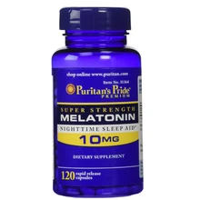 Super Strength Rapid Release Capsules Melatonin 10 mg ,120 Count free shipping