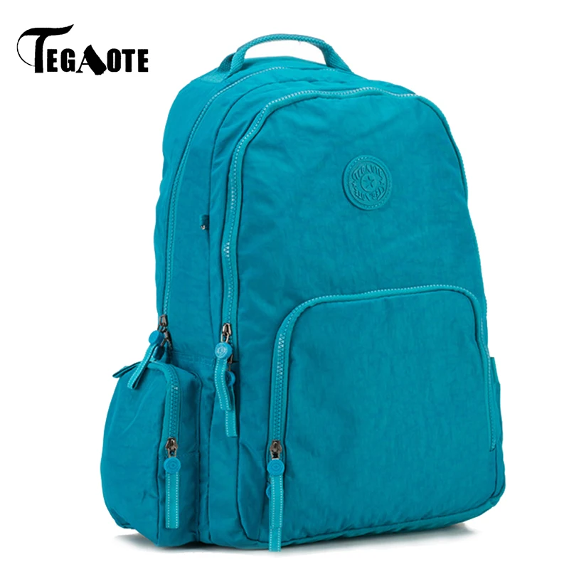 

TEGAOTE School Backpack for Teenage Girl Nylon Waterproof Backpack Laptop Female Casual Bagpack Ladies Rucksack Mochila Feminina