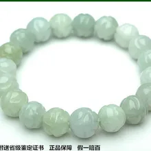 Карго браслет с натуральным нефритом бусины «Лотос» мужские и женские sub-10mm бусины резные нефритовые браслеты