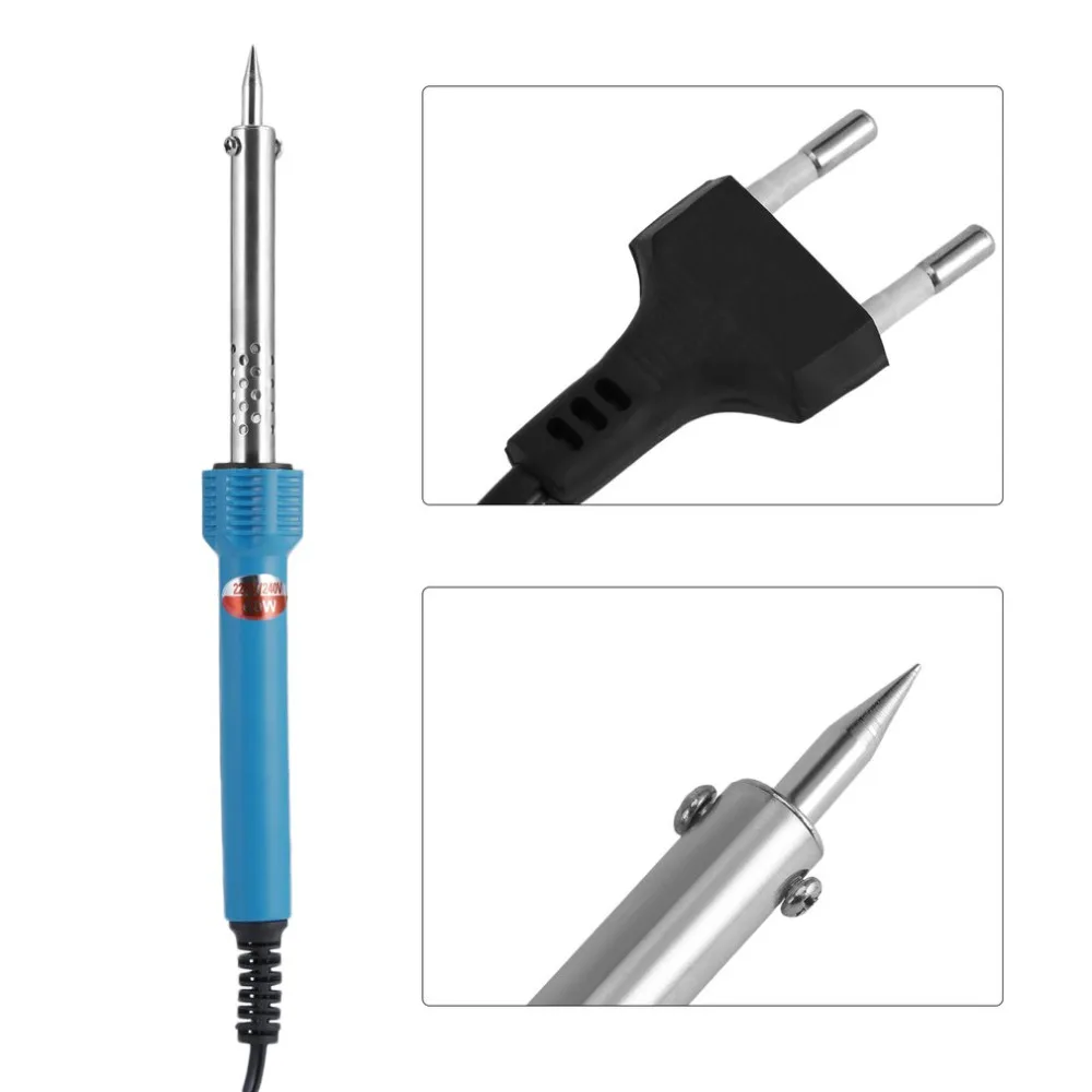 

220V 50W 60W Pencil Welding Tip Electric Soldering Iron Heating Tool Hot solder Heat Repair Tools with EU Plug Anti-scald Handle