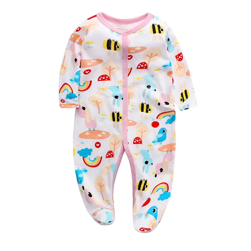 Одеяло для маленьких мальчиков и девочек; Пижама для новорожденных; одежда для сна с длинными рукавами для младенцев 0, 3, 6, 9, 12 месяцев - Цвет: BJCP004