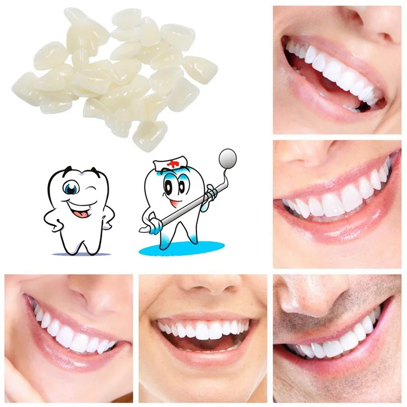 50Pcs/Lot Dental Teeth Veneers Ultra Thin Whitening Resin Anterior Upper Temporary Crown