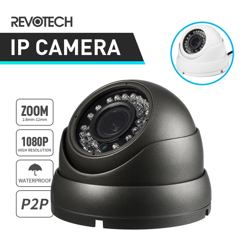 Водонепроницаемая IP камера 1080P с автоматическим 4 кратным приводом зум 2 8 12 мм МП 36