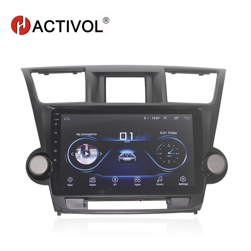 

HACTIVOL 10.1" Quadcore Car radio for Toyota Highlander Kluger 2008-2012 android 8.1 car DVD player with 1G RAM 16G ROM