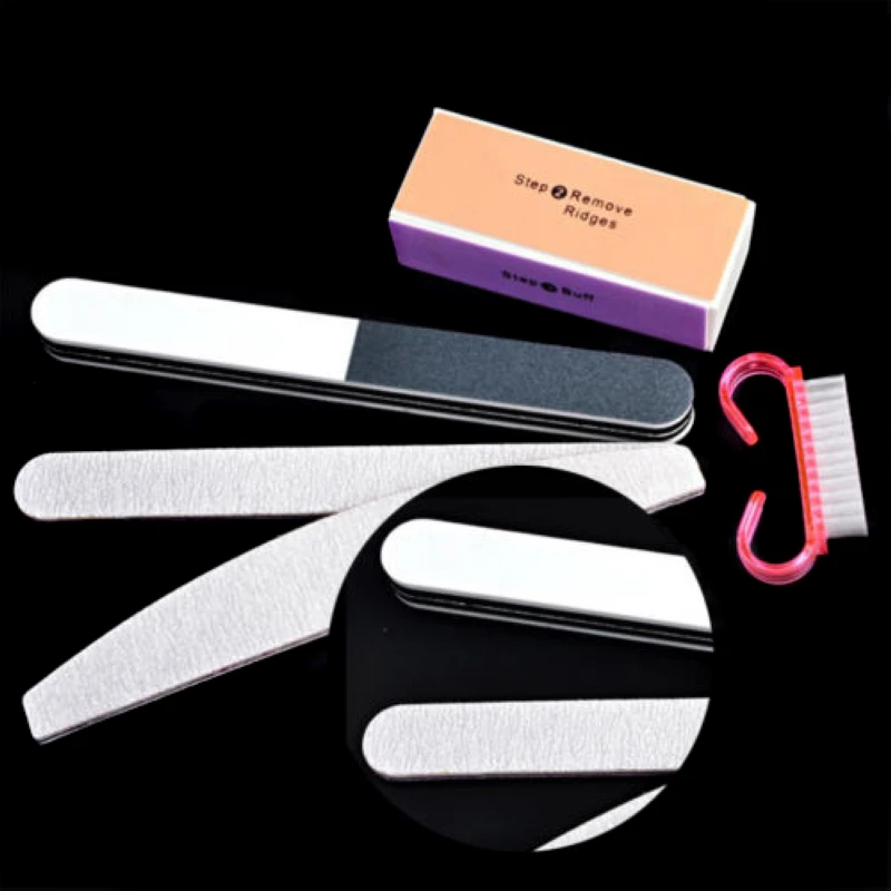 Shellhard 5pcs/set Nail Buffer Block High Quality Nail Art File Set Salon Polish Sanding Pedicure Manicure Tool