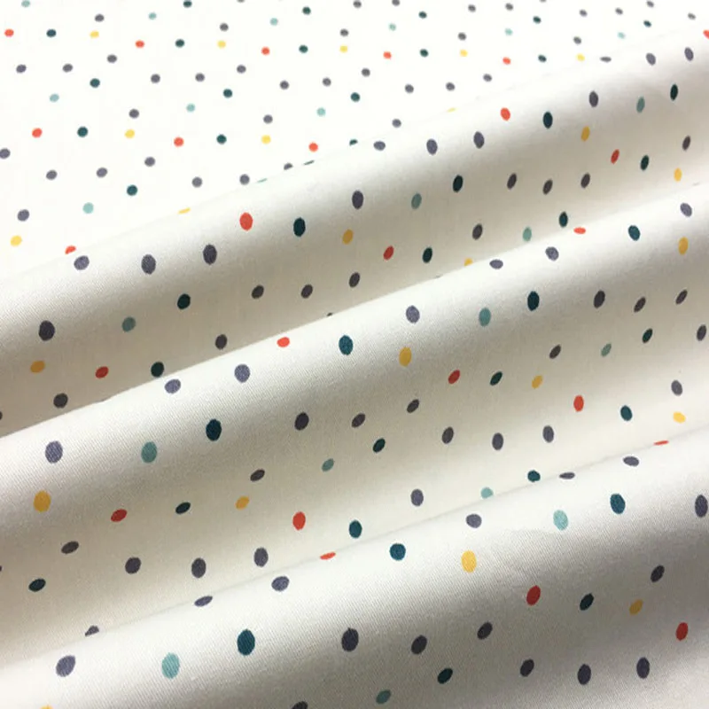 

Multi color Polka Dot home Textiles Cotton Patchwork fabric 100% cotton fabric material Quilting fabric for sewing decoration