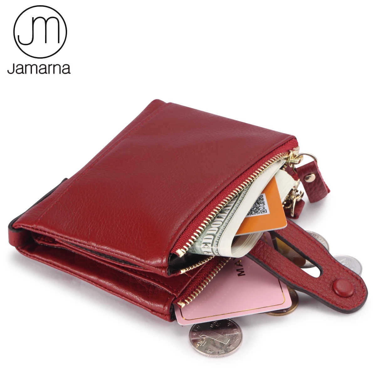 Jamarna брендовый кошелек для женщин маленький короткий из натуральной кожи Женский