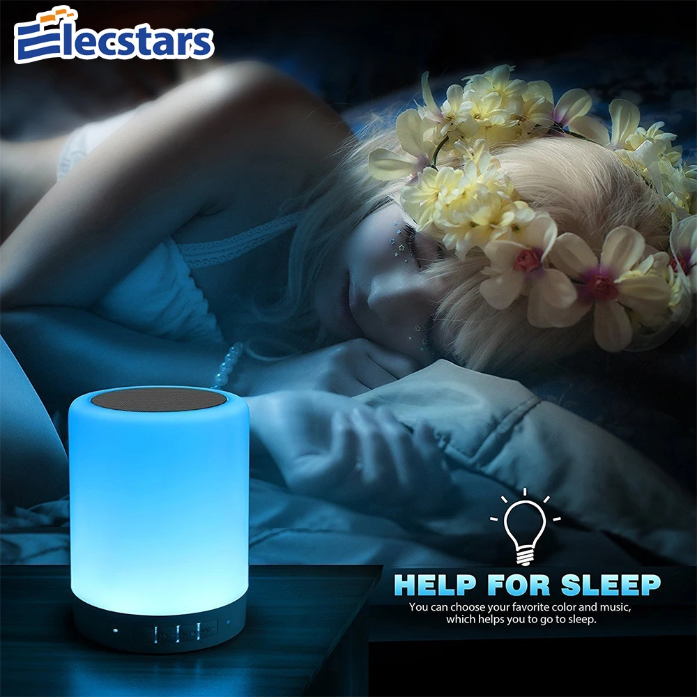 Night light Bluetooth Speaker Smart Touch Lamp Wireless USB Sensor