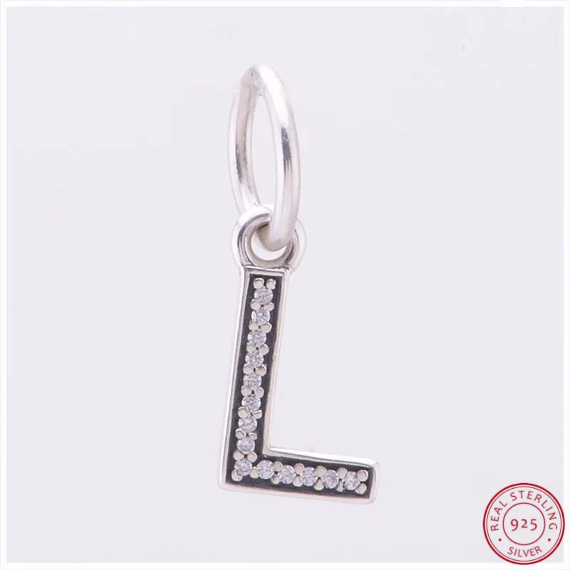 

Dazzing Trendy Pendants Letter 'L' with Clear CZ DIY Fit PANDORA Charms Silver 925 Original for Women Jewelry Making LW350L