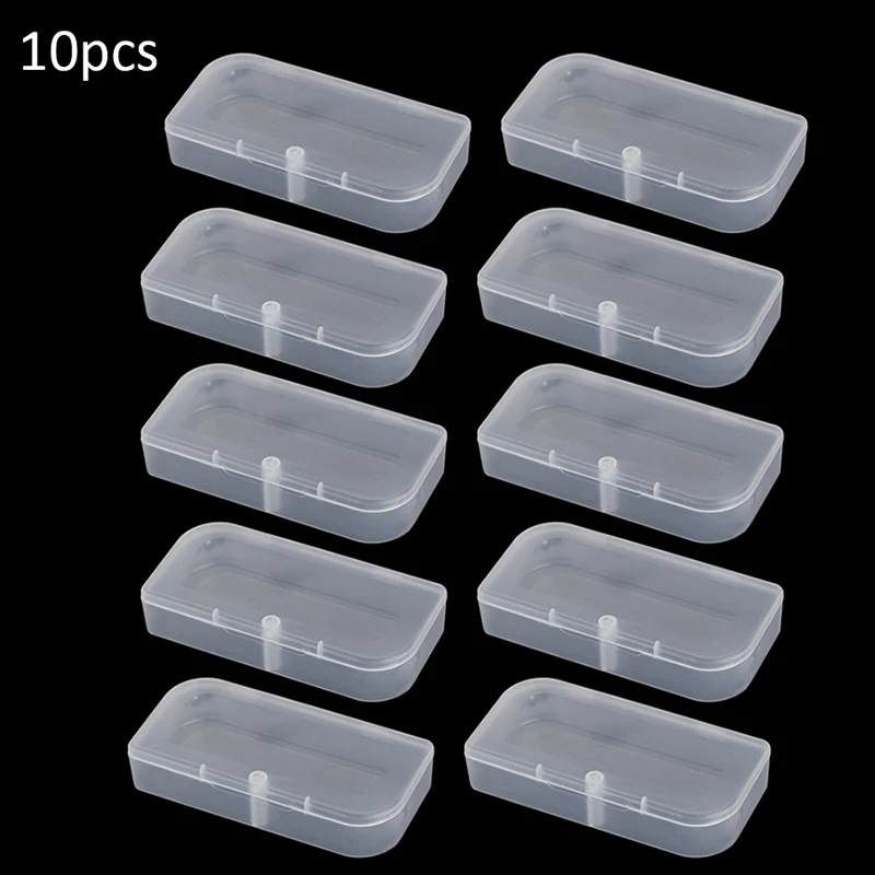 10 шт. портативные прозрачные контейнеры пластиковые прозрачные коробки для хранения с крышками 95x45x20 мм Коллекционная коробка Mayitr