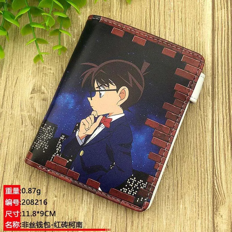

Conan Anime Short Coin Purse Boy or Girl Button Wallet Colorful Cartoon Gift Money Bag