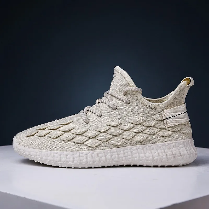 Scale Flying Shoe Set Foot Coconut Shoe Man Ventilation Network Noodles Motion Wind Casual Shoes Youth Skate Gym Shoes Tenis