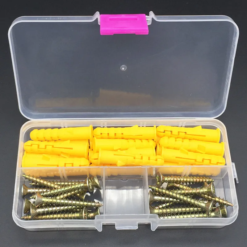 20Pcs/set 8*40mm*60mm 6*30mm*40mm*60mm Plastic Expansion Tube Pipe Wall