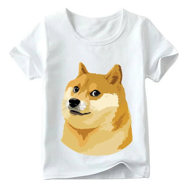 Us 299 40 Offchildren Doge Deus God Dogshiba Inu Print Funny T Shirt Boysgirls Summer Short Sleeve Tops Kids Soft White T Shirtooo412 In