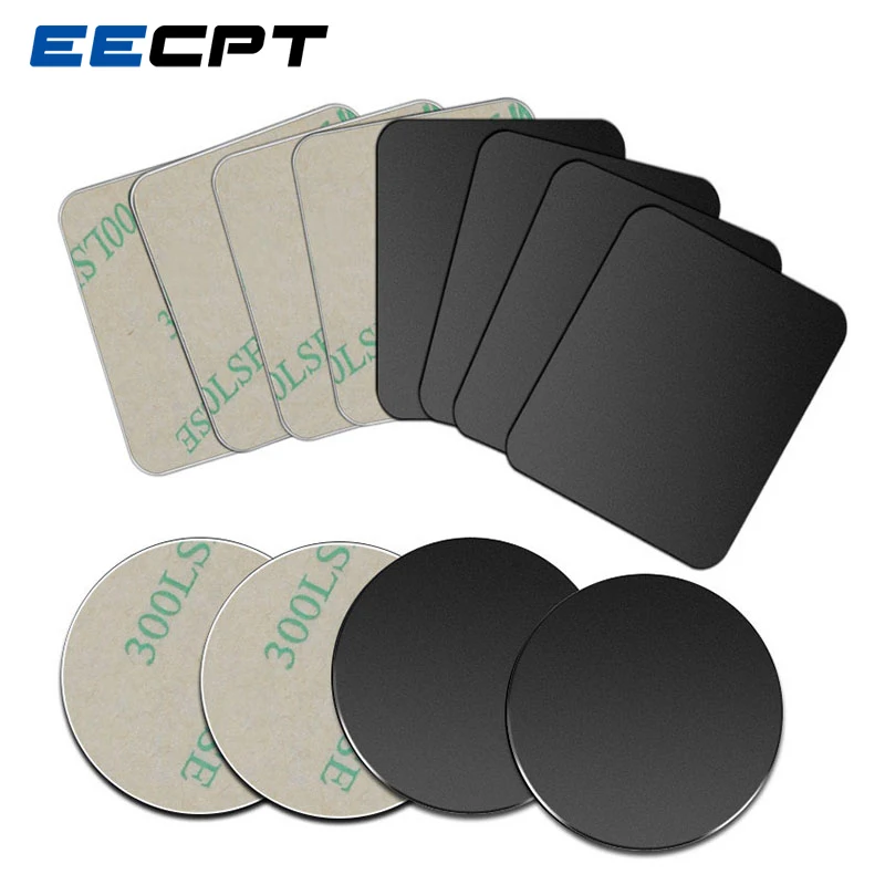 

EECPT Metal Plate Disk for Magnetic Car Phone Holder Stand Iron Sheets Sticker for Magnet Mobile Phone Holder in Car Mount