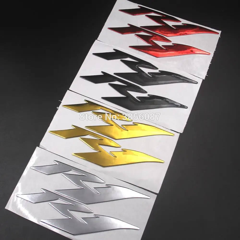 

Motorcycle Stickers 3D Decorated Decals Case For Yamaha R1 Logo Badge a pair Silver Gold Black Red