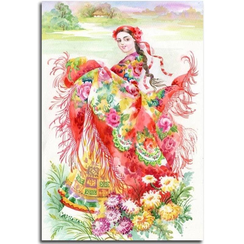 

Diamonds Painting Character Diamond Embroidery Portrait Of Girl Hobby Craft Needlework Counted Beadwork Kit Beadwork Pattern Set