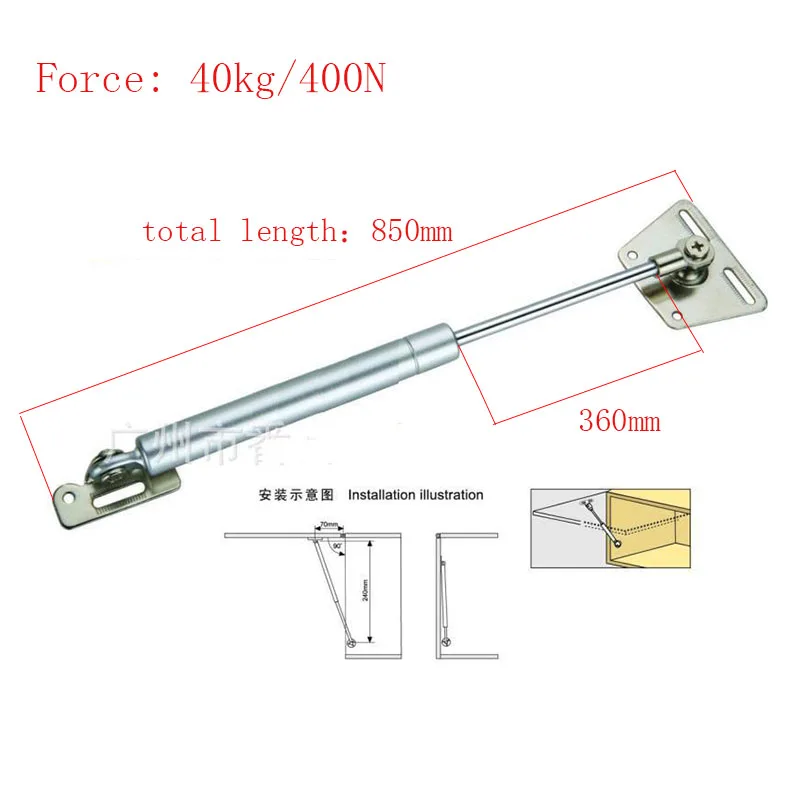 

Kitchen Cabinet Door Lift Pneumatic Support Hydraulic 850mm central distance, 360mm strok Gas Spring Stay for Wood Box