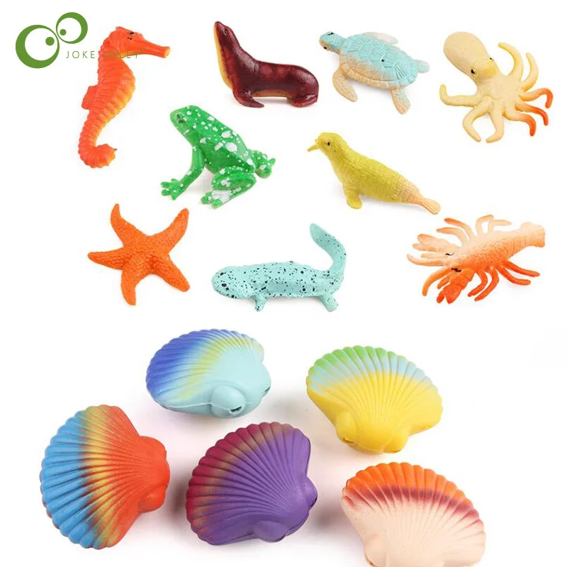 5pcs/lot Magic Hatching Growing Marine life shell toy, growing in the