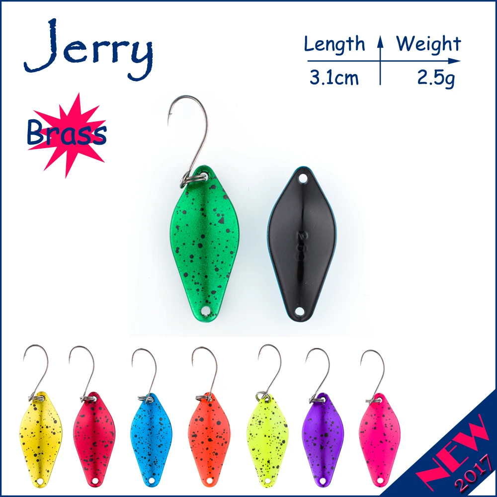 Jerry 2.5g Japanese fishing spoons two side painting trout lures