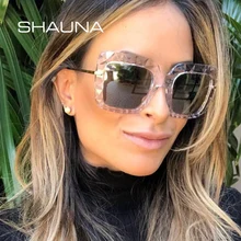 Шауна негабаритный граненая оправа Квадратные Солнцезащитные очки для женщин новое поступление