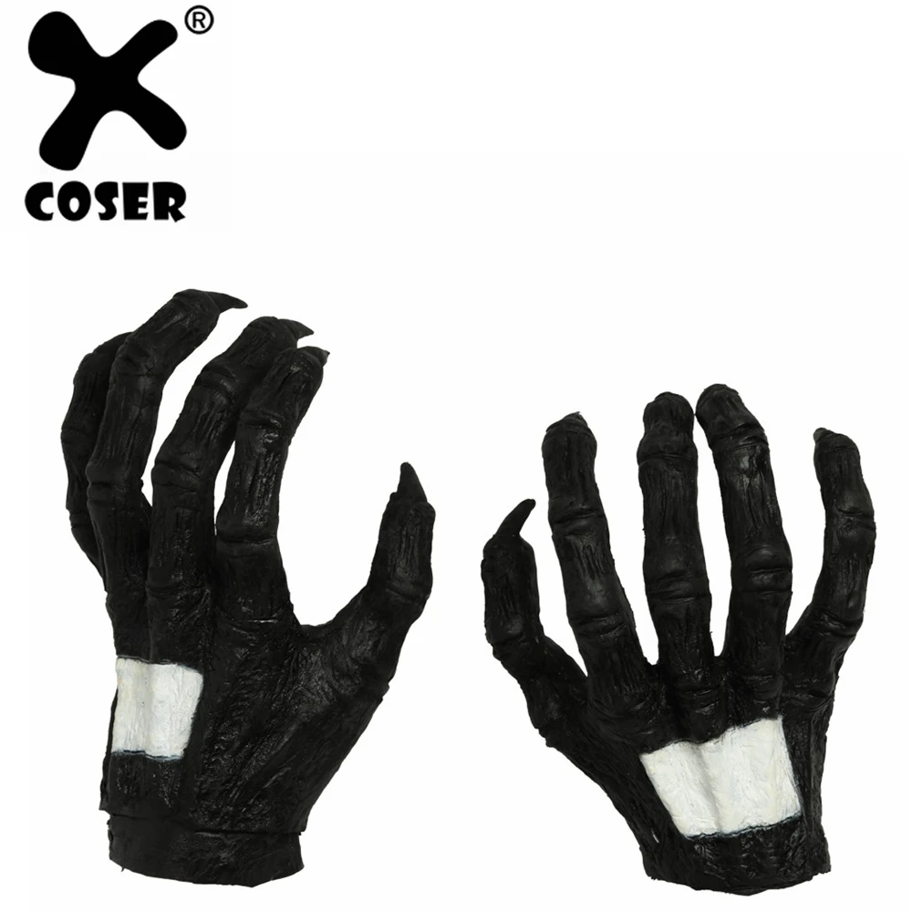 

XCOSER Venom Cosplay Gloves Costume Props Black Emulsion Gloves One size for most people Halloween Cosplay Costume Prop