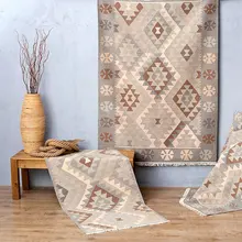 Kilim шерсть ручной работы Ковры геометрический индийский Ковры в клетку и полоску современный Гобелен Коврик дизайн богемный скандинавском стиле