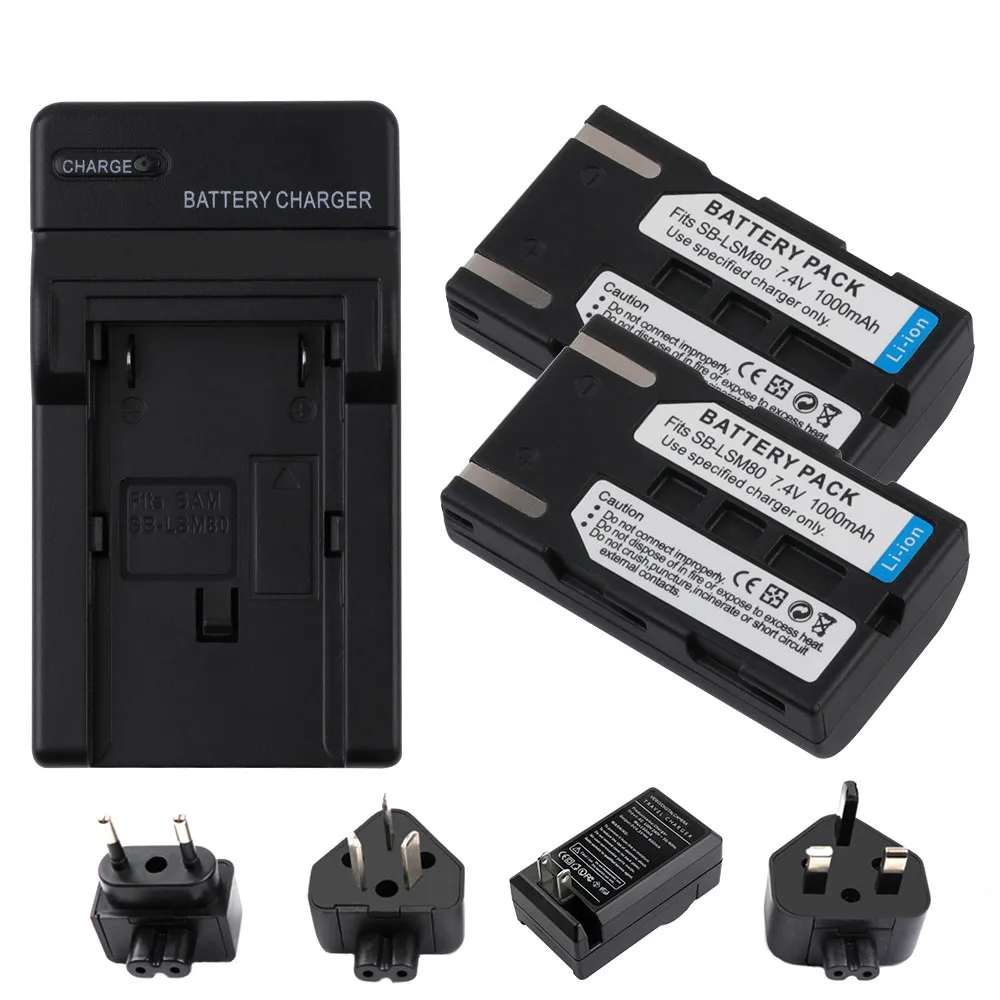 1000 мА/ч, SB-LSM80 SB LSM80 запасная часть для Батарея Batteria для samsung VP DC161 DC163 DC165WB DC565WBi DC563i SC-D351 SC-D353