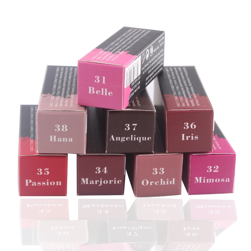 New MISS ROSE Lipstick Matte Waterproof Velvet Lip Stick 18 Colors Sexy Red Brown Pigments Makeup Matte Lipsticks Beauty Lips