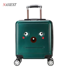 1" дюймовый милый медведь детский складной багаж чемодан ABS+ чемодан багажная тележка подарок на день рождения коробка AMLETG