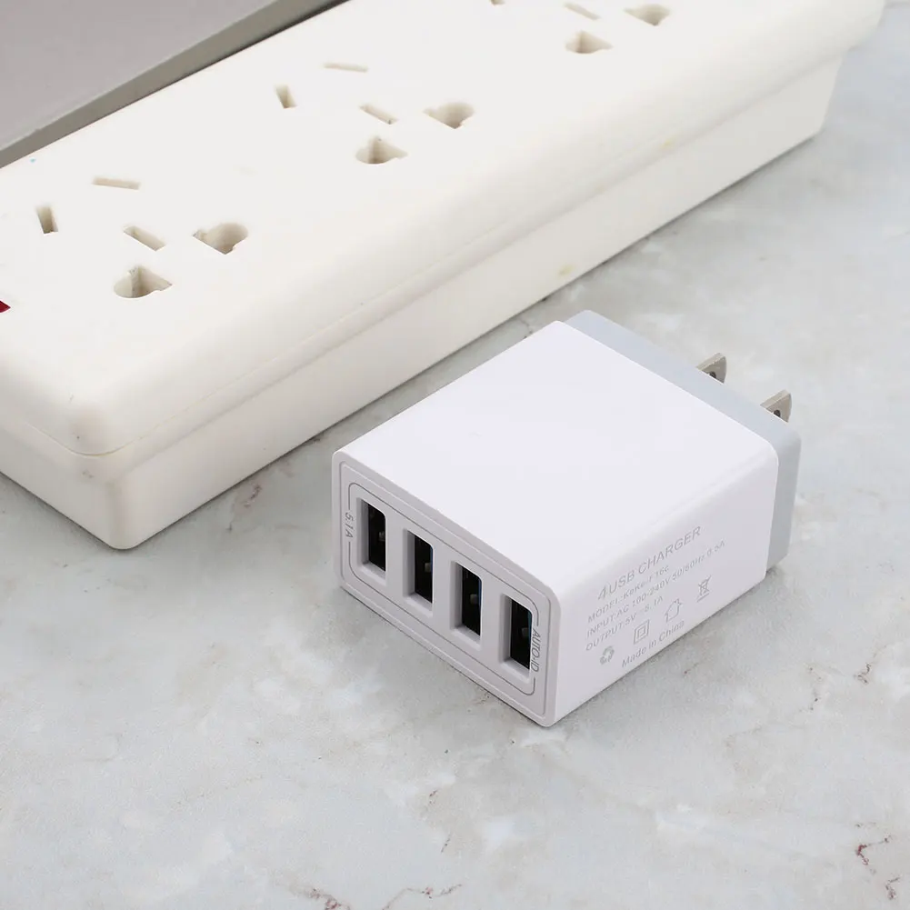 Адаптер питания 4 USB защита от перегрузки по току Универсальное зарядное