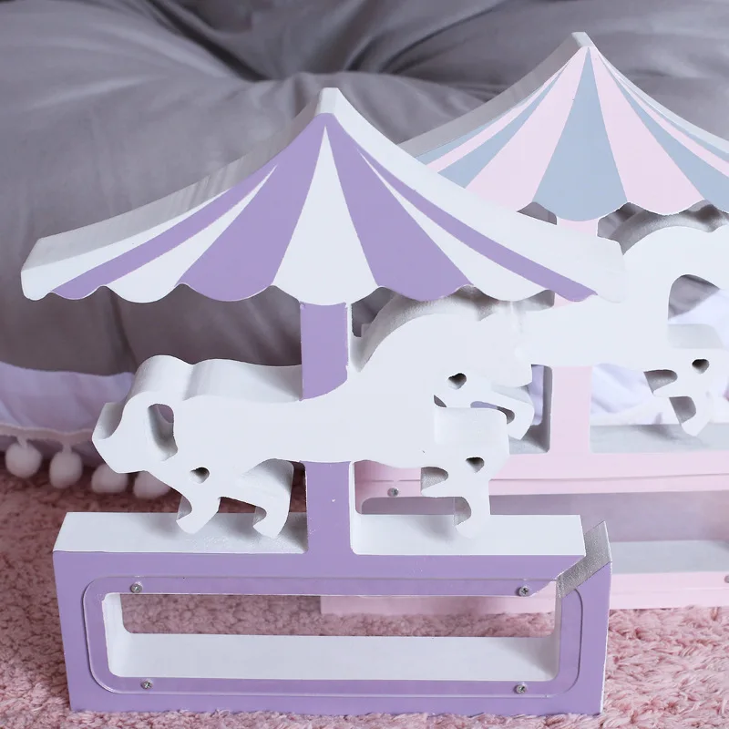 Baby Wooden Animal Cute Horse Piggy Bank Toy Saving Coin Money Banking Toys Box Kids Great Gift