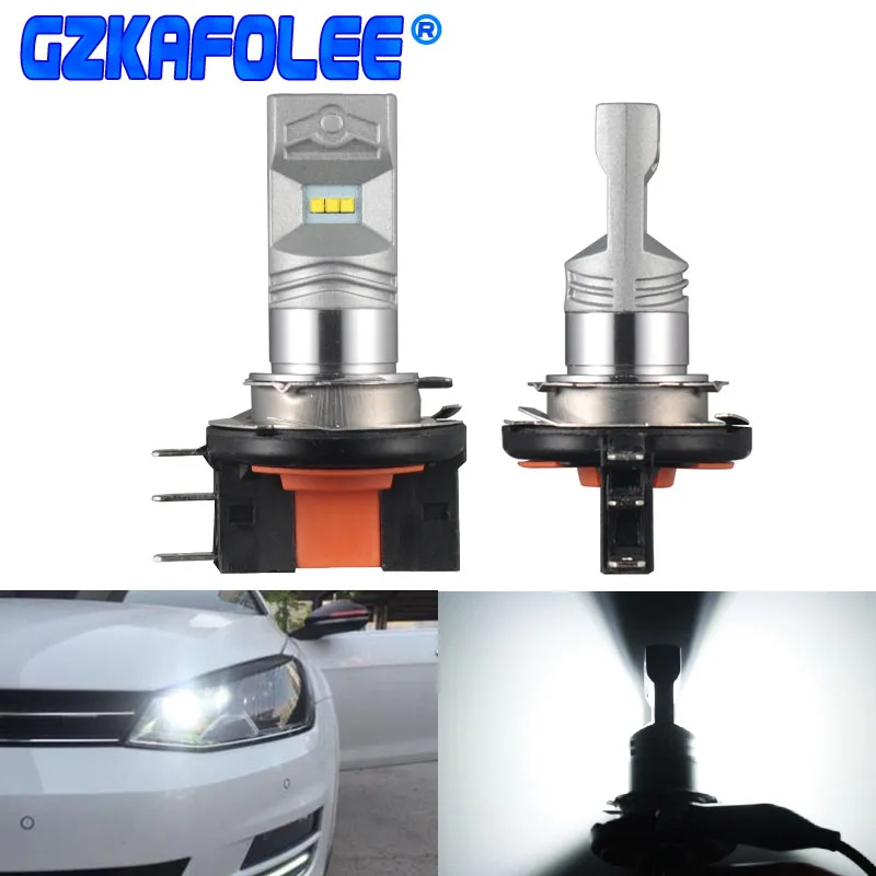 

GZKAFOLEE 2X H15 LED 20W Car Auto Day time Running Lights Lamp Replacement Car Headlight Bulbs1800LM 6000K For A180 A260 A6 A3