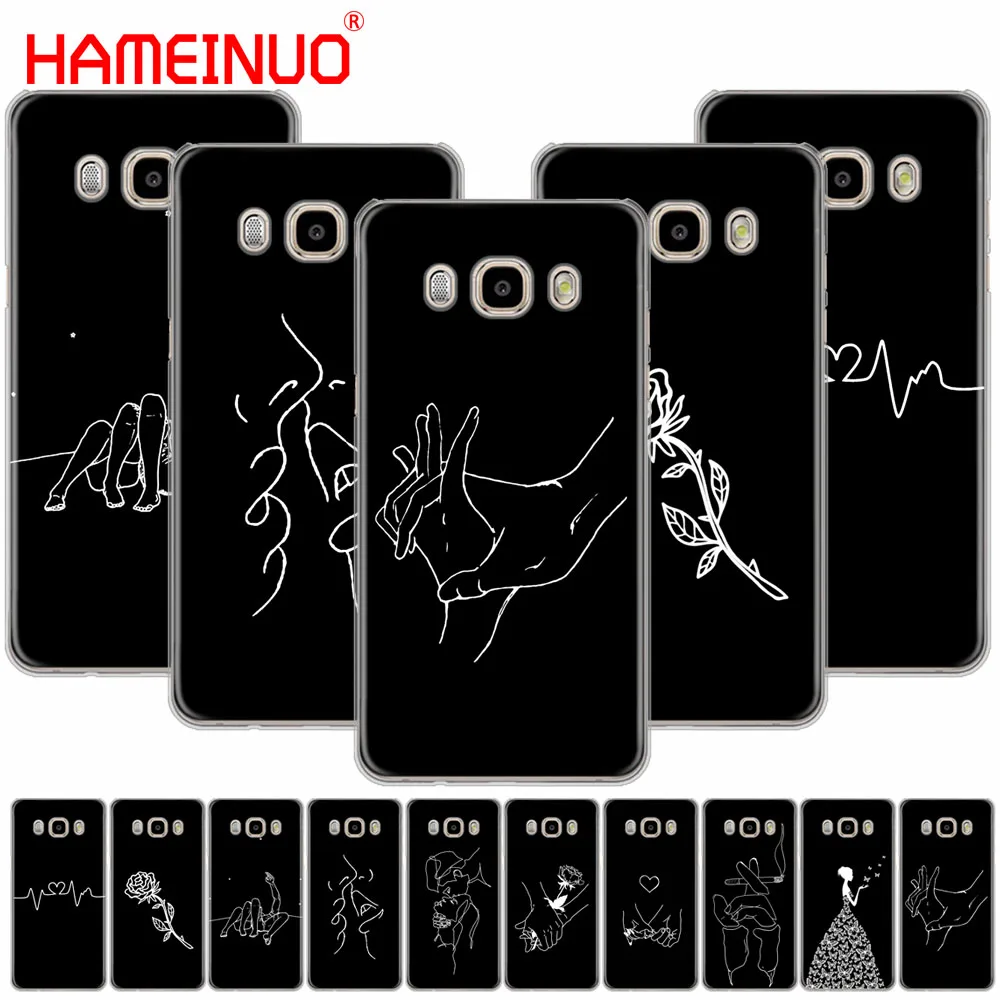 Hareinuo арт белая линия Поцелуй Любовь Сердце цветок Роза девушка чехол для телефона для samsung Galaxy J1 J2 J3 J5 J7 MINI ACE prime