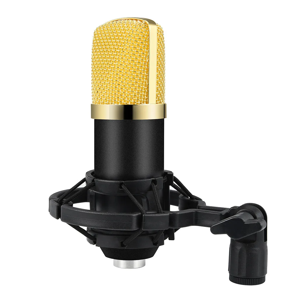 VOBERRY микрофон BM700 компьютерный микрофон 3,5 мм проводной конденсаторный звук микрофон+ амортизационная установка для записи braodcasing CT - Цвет: Черный