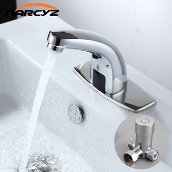

Hot & Cold Bathroom Automatic Touch Free Sensor Faucets water saving Inductive electric Water Tap mixer battery power HZY-21