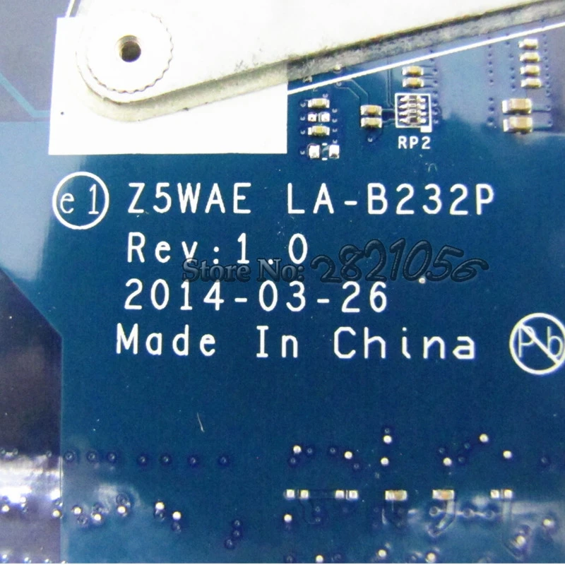 Nokotion Z5WAE LA-B232P لشركة أيسر أسباير E5-521 laptop motherboard NBMLF11005 nb. MLF11.005 ddr3 مع معالج متن