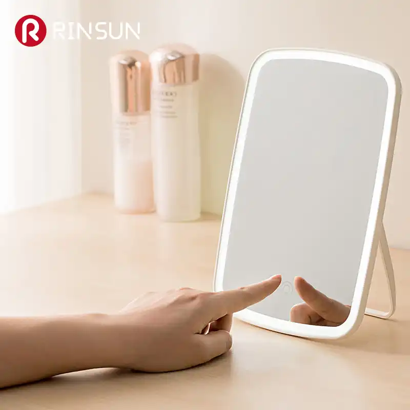 portable makeup table with lights and mirror