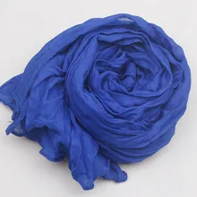 180*50CM 2015 New Arrival Brand Fashion Foulard Silk Scarf Women Spain Shawl Scarves Solid Muslim Hijab Beach Bufandas Voile WJ1