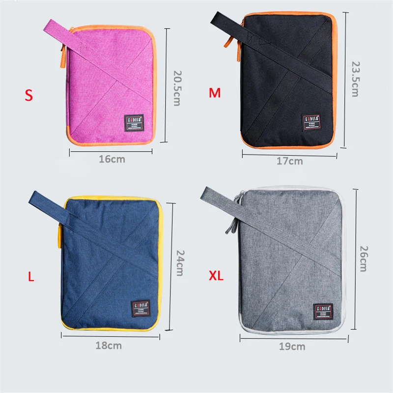 المحمولة منظم الكابلات حقيبة باد USB كابل بيانات سماعة سلك القلم قوة البنك السفر حقيبة التخزين كيت حالة الرقمية أداة جهاز