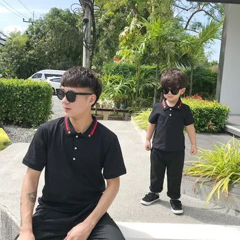 

Daddy and Me Father Son Matching Clothes Black Family T Shirts Cotton Mini Me Like Father Like Son Shirt Family Matching Outfits