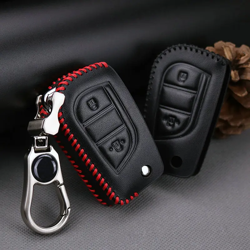 Чехол для автомобильного ключа брелок Toyota Camry 2019 Corolla Avensis Prius Vitz RAV4 Highlander Fortuner