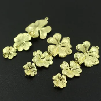 

Cascading Ginkgo Leaf Connector Flowers Charms Brass Metal Findings DIY Jewelry Making Accessories
