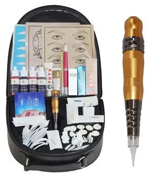 

Professional Tattoo Machine Kit Permanent Makeup Machine Pen Needles Ink Cream Set for Eyebrow Lips Eyeliner Body Tattoo Art