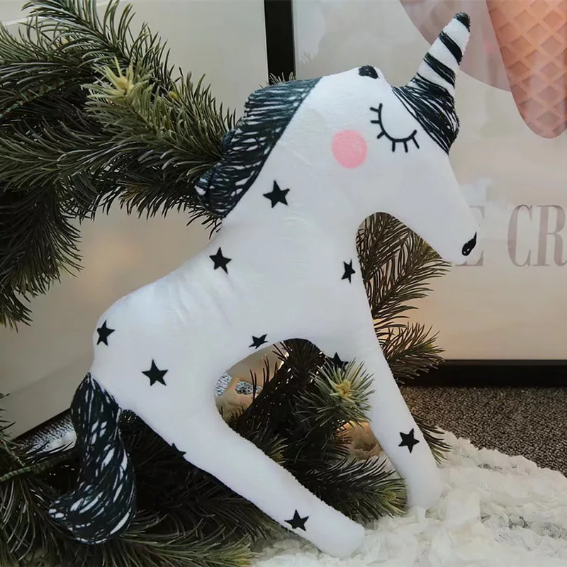 Fashion Soft Dolls Unicorn Horn Sleep Pillow Baby Child Kids Plush Toys Lumbar Cushion Princess Doll Babies Animals Lovely Gift