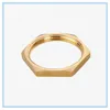 5pcs  Copper Hex Lock Nuts Pipe Fitting 1/8