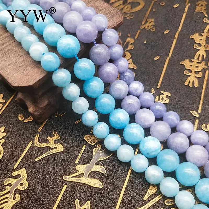 YYW круглые свободные бусины из натурального камня для DIY 6/8/10/12 мм каменные